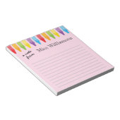 クレヨンパーソナライズされた先生感謝ギフト ノートパッド (アングル)