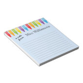 クレヨンパーソナライズされた先生感謝ギフト ノートパッド (アングル)