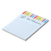 クレヨンパーソナライズされた先生感謝ギフト ノートパッド (回転)