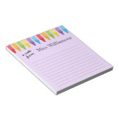 クレヨンパーソナライズされた先生感謝ギフト ノートパッド (アングル)