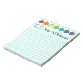 クレヨンパーソナライズされた先生賞品 ノートパッド (回転)