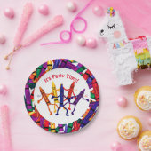 クレヨンパーティークレヨンデザイン ペーパープレート (パーティー)