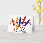 クレヨンパーティーグリーティングカードテンプレート カード (黄色い花)