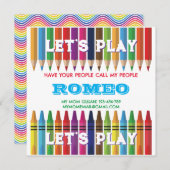 クレヨンプレイデート招待状 招待状 (正面/裏面)