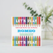 クレヨンプレイデート招待状 招待状 (スタンド正面)