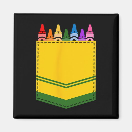 クレヨンボックスポケット先生ギフトコスチューム マグネット (正面)