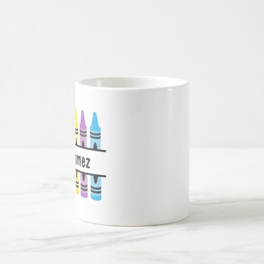 クレヨン先生の名前コーヒーマグ コーヒーマグカップ (中央)