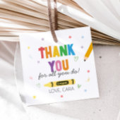 クレヨン先生感謝サンキュースクエア フェイバータグ