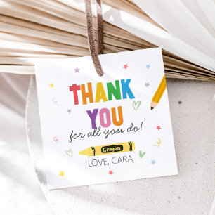 クレヨン先生感謝サンキュースクエア フェイバータグ