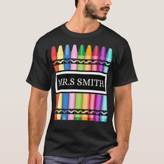 クレヨン先生新学期シャツ Tシャツ (正面)