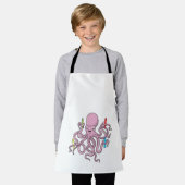 クレヨン入りタコ エプロン (着用した状態)