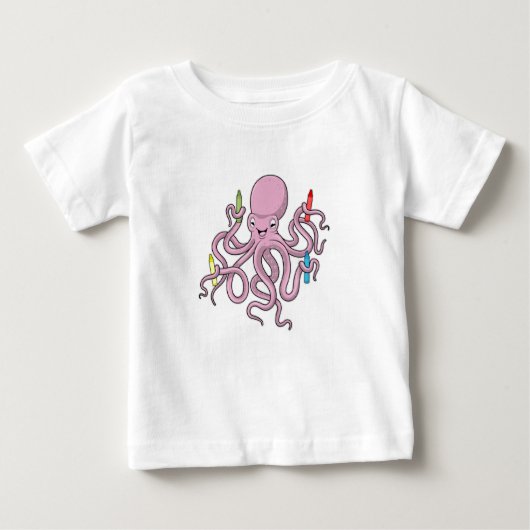 クレヨン入りタコ ベビーTシャツ (正面)