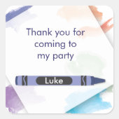 クレヨン好意ステッカー | Bue スクエアシール (正面)