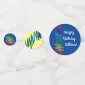 クレヨン子供の誕生日パーティーアートカワイイカラフル コンフェッティ (正面)