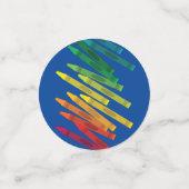 クレヨン子供の誕生日パーティーアートカワイイカラフル コンフェッティ (スモール正面)