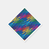 クレヨン子供の誕生日パーティーアートカワイイカラフル スタンダードカクテルナプキン (角)