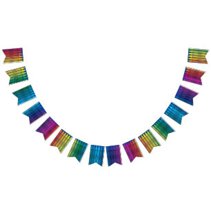 クレヨン子供の誕生日パーティーアートカワイイカラフル バンティングフラッグ