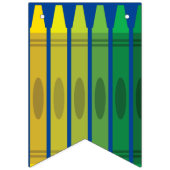 クレヨン子供の誕生日パーティーアートカワイイカラフル バンティングフラッグ (第2の旗)