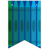 クレヨン子供の誕生日パーティーアートカワイイカラフル バンティングフラッグ (第3の旗)