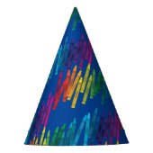 クレヨン子供の誕生日パーティーアートカワイイカラフル パーティーハット (正面)