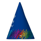 クレヨン子供の誕生日パーティーアートカワイイカラフル パーティーハット (右)