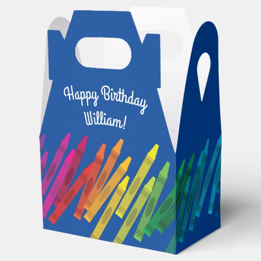 クレヨン子供の誕生日パーティーアートカワイイカラフル フェイバーボックス (オープン)