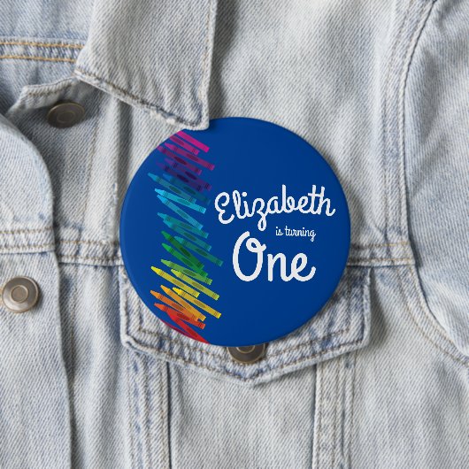 クレヨン子供の誕生日パーティーアートカワイイカラフル 缶バッジ (インサイチュ)
