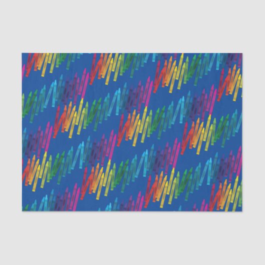 クレヨン子供の誕生日パーティーアートカワイイカラフル 薄葉紙 (正面)