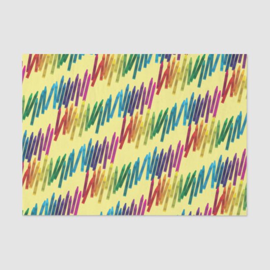 クレヨン子供の誕生日パーティーアートカワイイカラフル 薄葉紙 (正面)