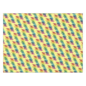 クレヨン子供の誕生日パーティーアートキュートタカラフルブル テーブルクロス (正面(横))