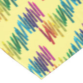 クレヨン子供の誕生日パーティーアートキュートタカラフルブル テーブルクロス (アングル)