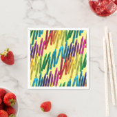 クレヨン子供の誕生日パーティーアートキュートナカラフルップ スタンダードカクテルナプキン (インサイチュ)