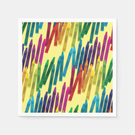 クレヨン子供の誕生日パーティーアートキュートナカラフルップ スタンダードカクテルナプキン