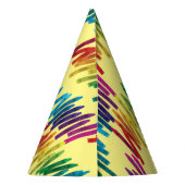 クレヨン子供の誕生日パーティーアートキュートパーカラフルツ パーティーハット (裏面)