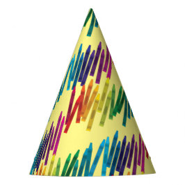 クレヨン子供の誕生日パーティーアートキュートパーカラフルツ パーティーハット