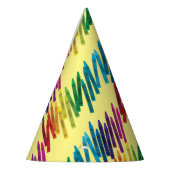 クレヨン子供の誕生日パーティーアートキュートパーカラフルツ パーティーハット (左)