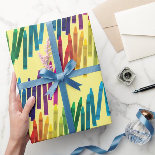 クレヨン子供の誕生日パーティーアートキュートラッカラフルプ ラッピングペーパー (ギフト)