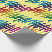 クレヨン子供の誕生日パーティーアートキュートラッカラフルプ ラッピングペーパー (角)