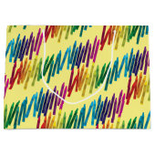 クレヨン子供の誕生日パーティーアートラージ抱き枕 ラージペーパーバッグ (正面)