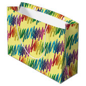 クレヨン子供の誕生日パーティーアートラージ抱き枕 ラージペーパーバッグ (裏面アングル)