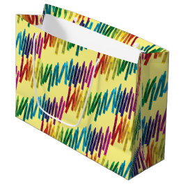 クレヨン子供の誕生日パーティーアートラージ抱き枕 ラージペーパーバッグ