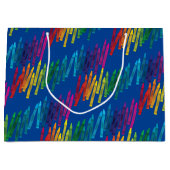 クレヨン子供の誕生日パーティーアート ラージペーパーバッグ (正面)