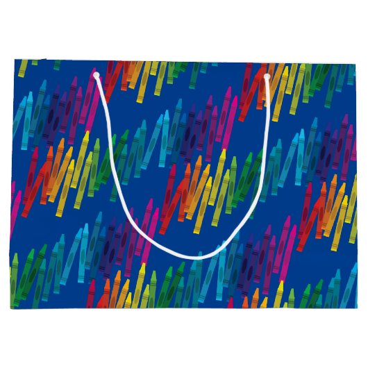 クレヨン子供の誕生日パーティーアート ラージペーパーバッグ (裏面)