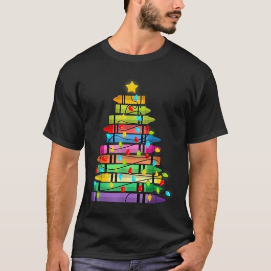 クレヨン学園先生生活で作られたクリスマスツリー Tシャツ (正面)