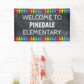 クレヨン学校へようこそ 横断幕 (インサイチュ)