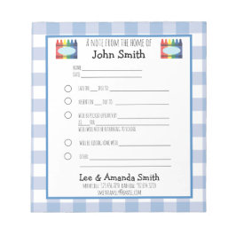 クレヨン小学校メモの言い訳 ノートパッド