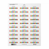 クレヨン差出人住所ラベル ラベル (フルシート)