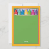 クレヨン幼稚園パーティー 招待状 (裏面)