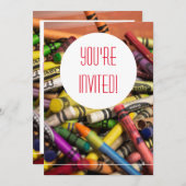 クレヨン招待状 招待状 (正面/裏面)