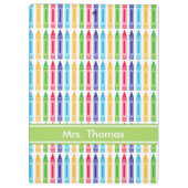 クレヨン数々のクリップボパーソナライズされたード クリップボード (裏面)